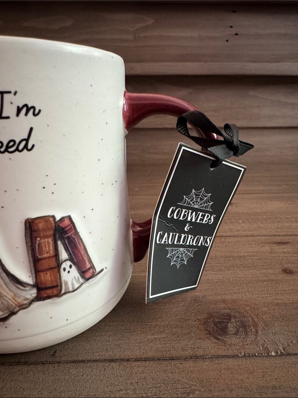Cobwebs & Cauldrons Halloween Ghost Sorry I’m Boo-ked Mug - Picture 3 of 9